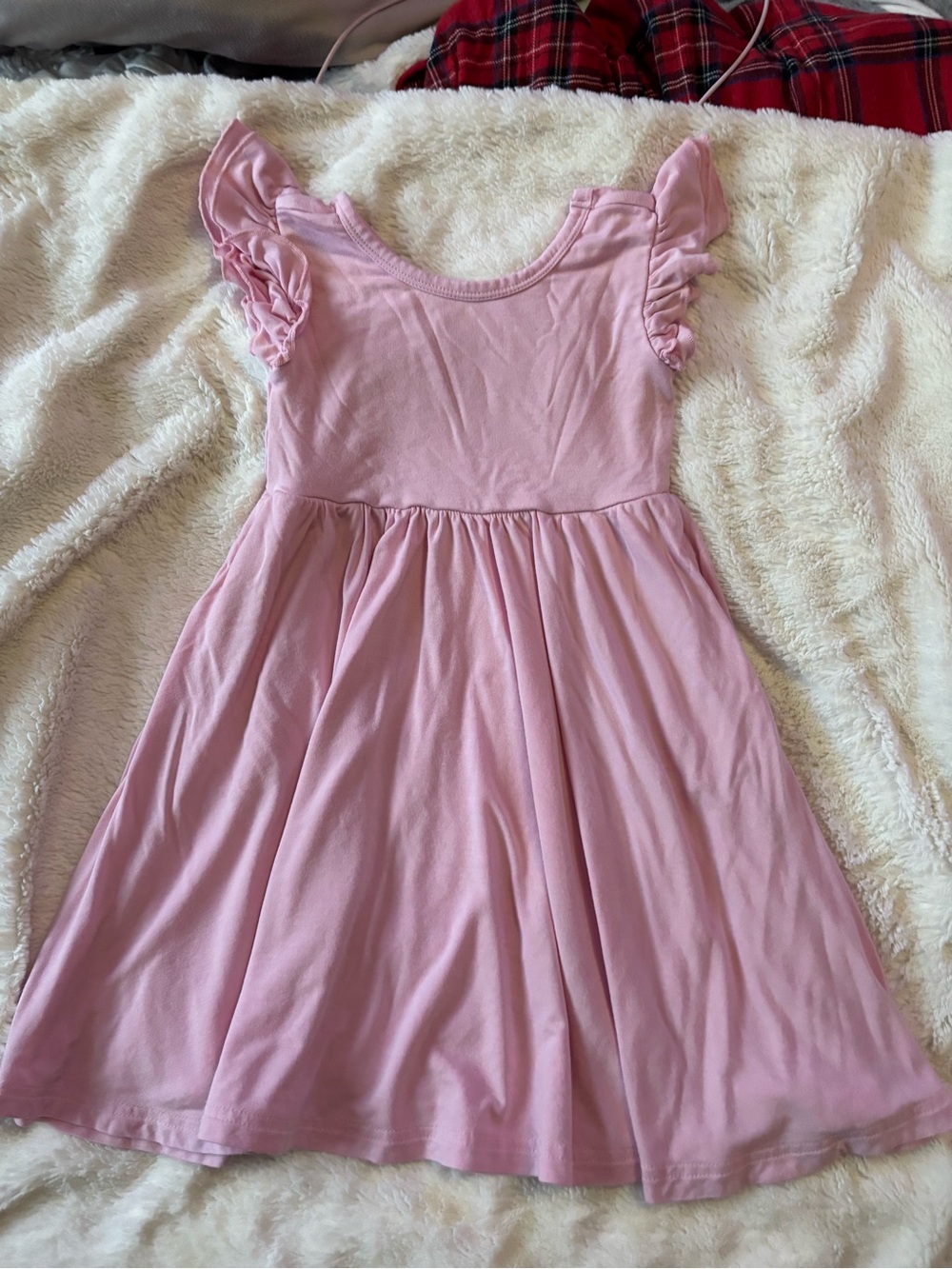 Little sleepies ' Pink Ruffle Sleeve Twirl Dress